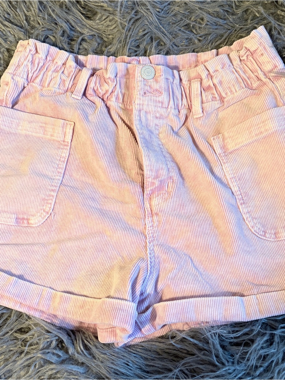 SO Light Pink Corduroy Shorts